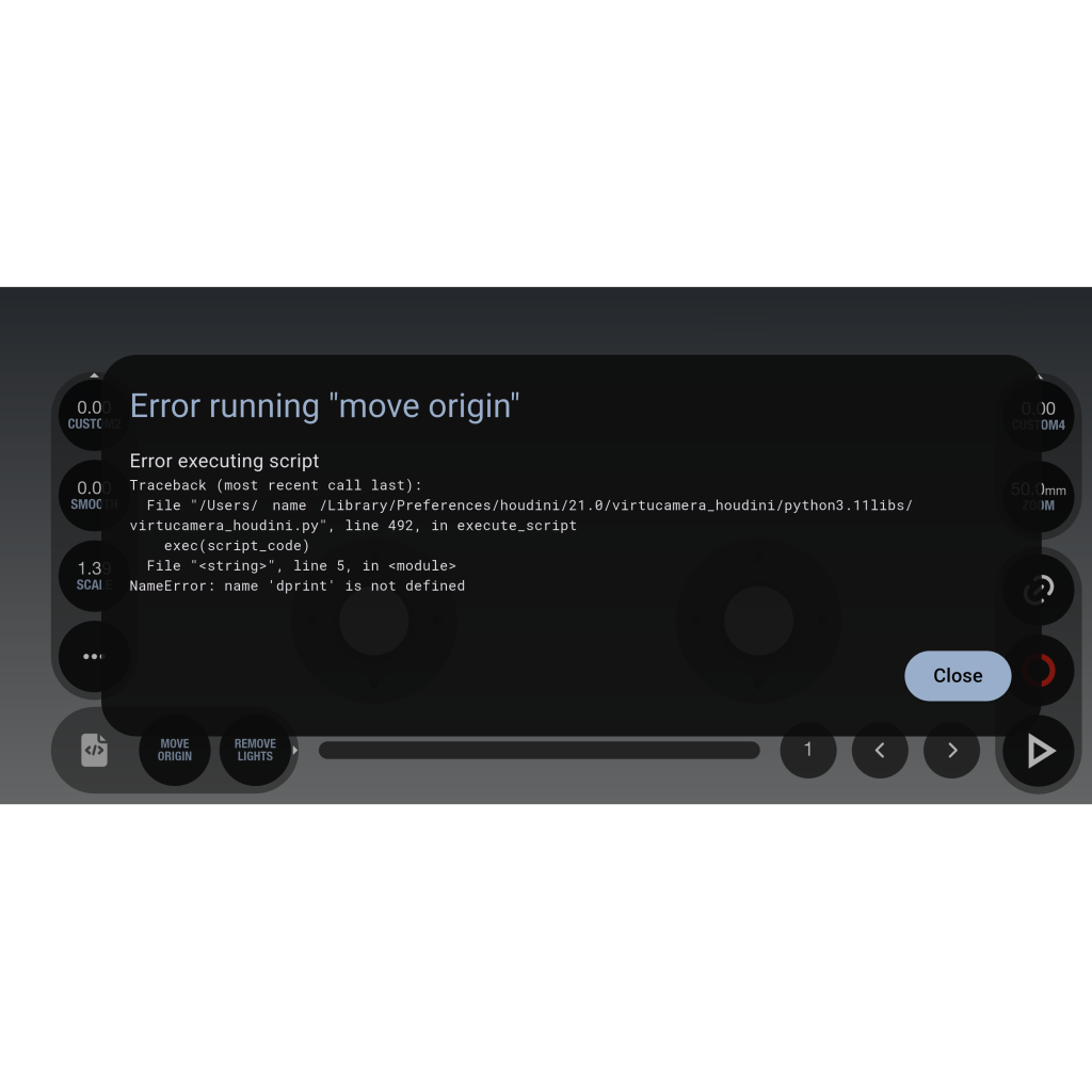 If your script errors out, you will even see an in-app stack trace for debugging