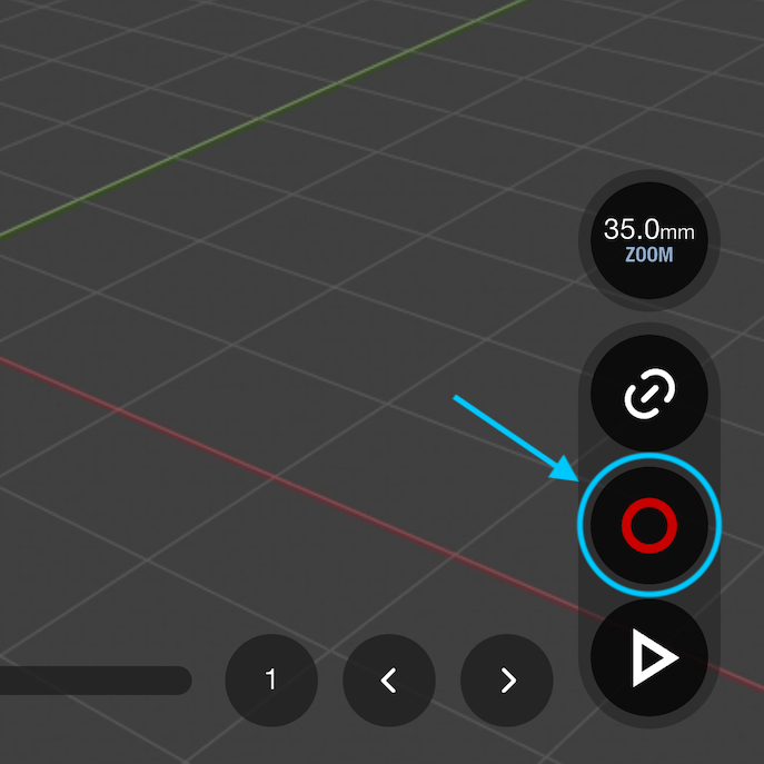 Countdown display and active recording state