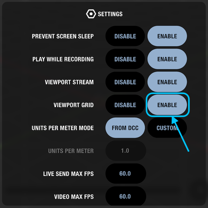 Rule of thirds settings